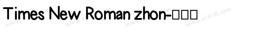 Times New Roman zhon字体转换